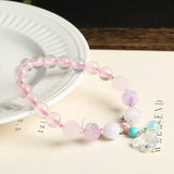 Pink Crystal Amethyst Bracelet for Women