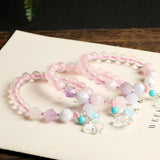 Pink Crystal Amethyst Bracelet for Women