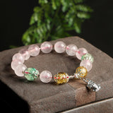 Pink Crystal Amethyst Bracelet for Women