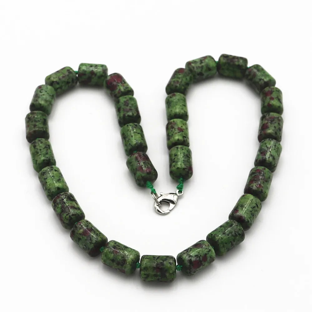 Vintage-Style Tiger's Eye Stone Necklace with Turquoises