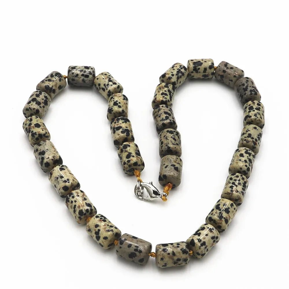Vintage-Style Tiger's Eye Stone Necklace with Turquoises