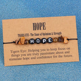 Tiger's Eye Hope Bracelet for Women Men Yoga Healing