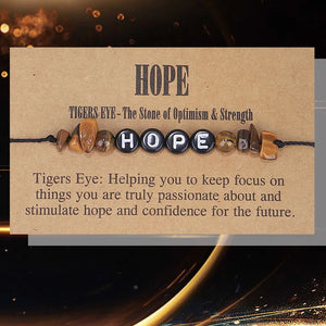 Tiger's Eye Hope Bracelet for Women Men Yoga Healing