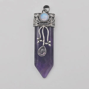 Tigereye Lapis Opal Labradorite Carnelian Stone Pendant