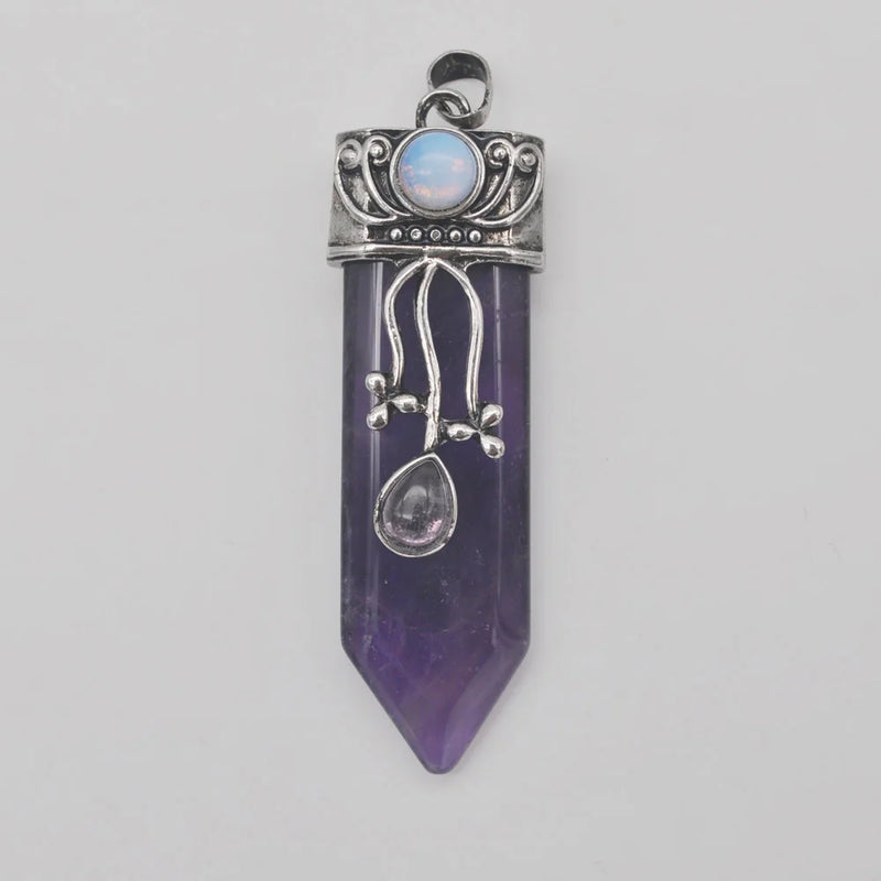 Tigereye Lapis Opal Labradorite Carnelian Stone Pendant