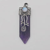 Tigereye Lapis Opal Labradorite Carnelian Stone Pendant