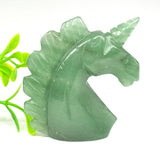 Green Aventurine Unicorn Statue Reiki Animal Figurine Home Office Decoration