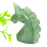 Green Aventurine Unicorn Statue Reiki Animal Figurine Home Office Decoration