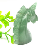 Green Aventurine Unicorn Statue Reiki Animal Figurine Home Office Decoration