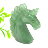 Green Aventurine Unicorn Statue Reiki Animal Figurine Home Office Decoration