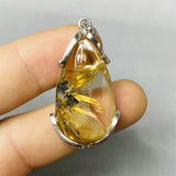 Natural Crystals Blonde Crystal Pendants Hand Inlaid Rainbow Crystals