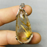 Natural Crystals Blonde Crystal Pendants Hand Inlaid Rainbow Crystals