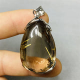 Natural Crystals Blonde Crystal Pendants Hand Inlaid Rainbow Crystals