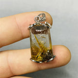 Natural Crystals Blonde Crystal Pendants Hand Inlaid Rainbow Crystals