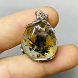 Natural Crystals Blonde Crystal Pendants Hand Inlaid Rainbow Crystals
