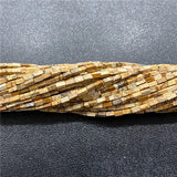 Natural Jaspers Stone Beads 2*4mm Rectangle Shape for Jewelry Making