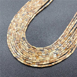 Natural Jaspers Stone Beads 2*4mm Rectangle Shape for Jewelry Making
