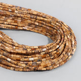 Natural Jaspers Stone Beads 2*4mm Rectangle Shape for Jewelry Making