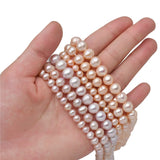 Peacock Grey 5-10mm Natural Cultured Freshwater Pearl Near Round Beads