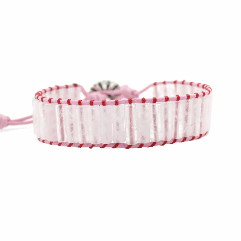 Natural Love Stone Wrap Bead Bracelet for Girls