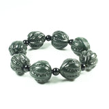 Cyan Jade Bracelet Walnut Beads Men Women