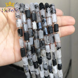 Faceted Rutilated Quartz Stone Beads for DIY Bracelet Making