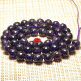 Dark Amethyst Faceted Round Loose Beads Gemstone for DIY Jewelry