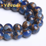 Dark Cloisonne Stone Beads Round Loose Charm Beads 4-12mm