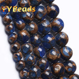 Dark Cloisonne Stone Beads Round Loose Charm Beads 4-12mm
