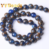 Dark Cloisonne Stone Beads Round Loose Charm Beads 4-12mm