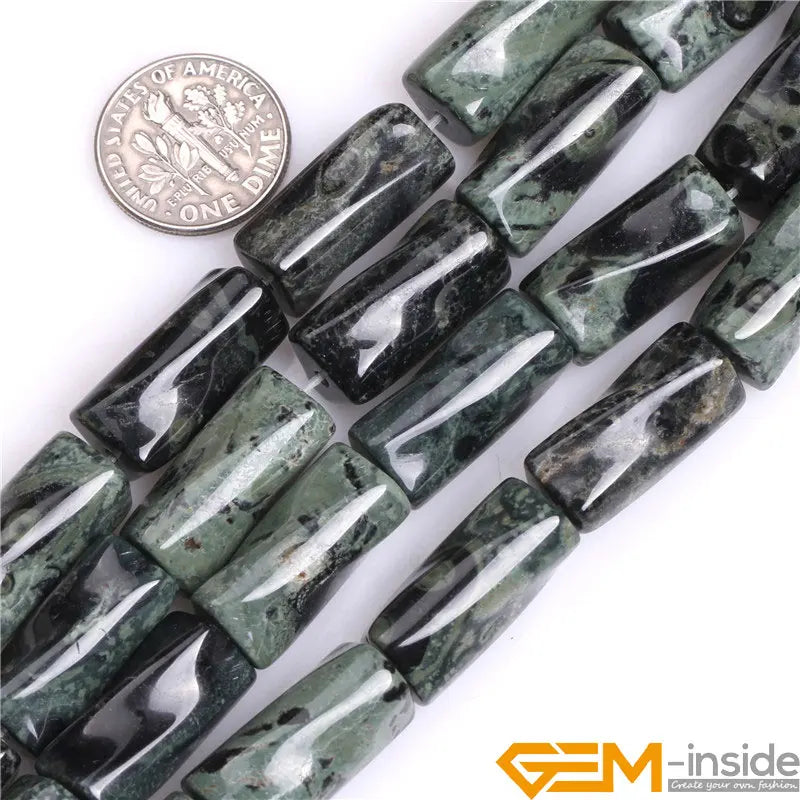Natural Dark Kambaba Jaspers Stone Beads DIY Loose Beads 15 Inches