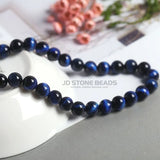 Dark Tiger Eye Stone Beads Round Spacer Beads for Jewelry Making