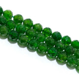Faceted Dark Green Diopside Stone Beads 2-4mm 15''
