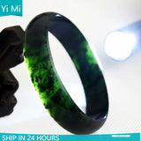 Dark Green Jade Bracelet for Women