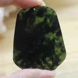 Dark Green Jade Health Pendant for Men and Women