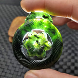 Dark Green Jade Magnolia Pendants for Men and Women - Flowers and Rich