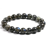 Dark Grey Labradorite Stone Bracelet - Men's Fine Jewelry