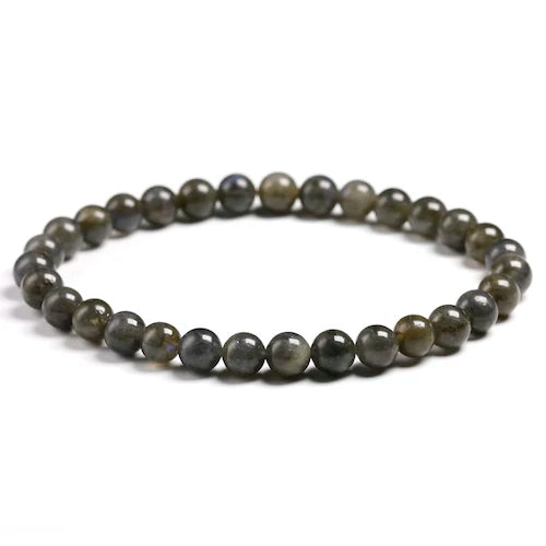 Dark Grey Labradorite Stone Bracelet - Men's Fine Jewelry