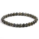 Dark Grey Labradorite Stone Bracelet - Men's Fine Jewelry