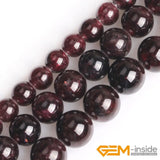 Natural Dark Red Garnet 1.5-2mm Big Hole Bead 15-inch Strand for Jewelry Making