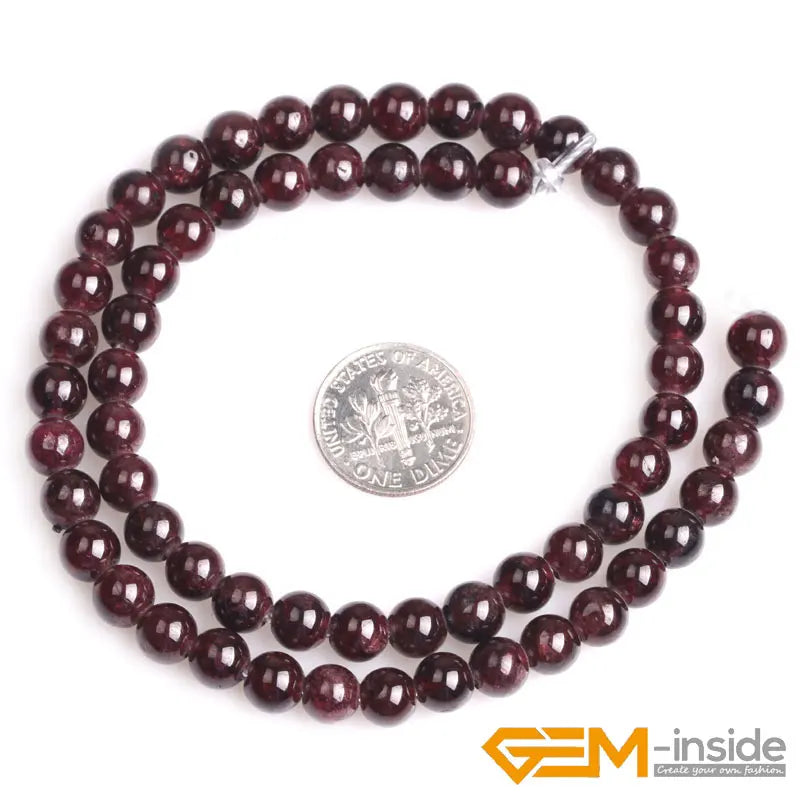 Natural Dark Red Garnet 1.5-2mm Big Hole Bead 15-inch Strand for Jewelry Making