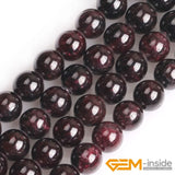 Natural Dark Red Garnet 1.5-2mm Big Hole Bead 15-inch Strand for Jewelry Making