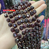 Dark Red Garnet Beads 8mm Faceted Stone 15''