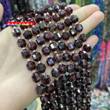 Dark Red Garnet Beads 8mm Faceted Stone 15''