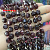 Dark Red Garnet Beads 8mm Faceted Stone 15''