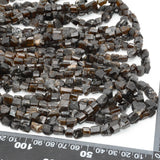 Dark Smoky Tourmaline Rough Nuggets 7x9mm Strand