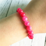Dark Strawberry Crystals Bracelet 4/6/8/10MM Beads