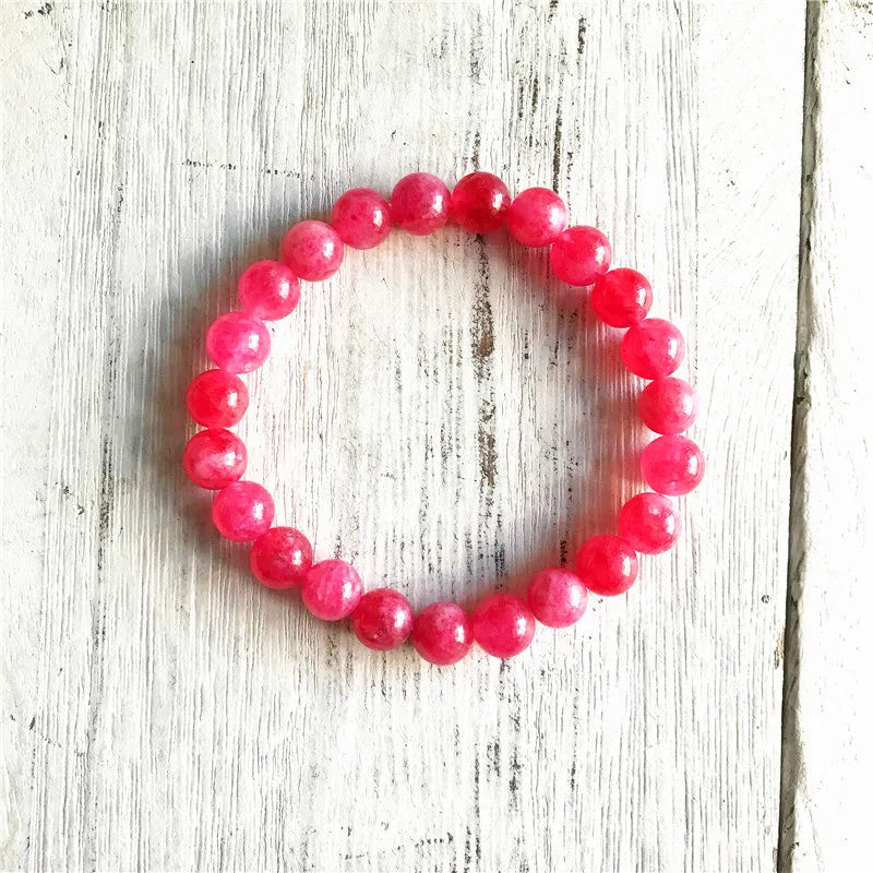 Dark Strawberry Crystals Bracelet 4/6/8/10MM Beads