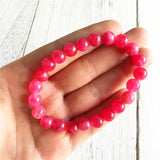 Dark Strawberry Crystals Bracelet 4/6/8/10MM Beads