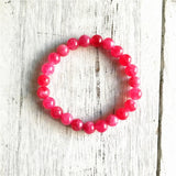 Dark Strawberry Crystals Bracelet 4/6/8/10MM Beads